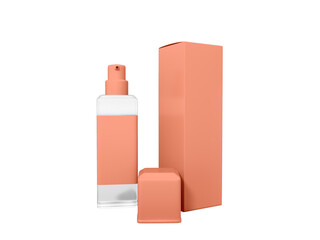 Transparent Cosmetic Pump Bottle Packaging Image