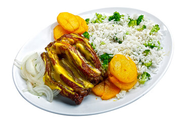 vegetable, roast beef and mashed potatoes