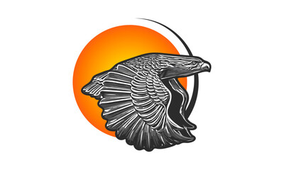 Flying eagle vector illustration