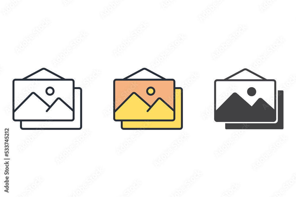 Poster image icons symbol vector elements for infographic web