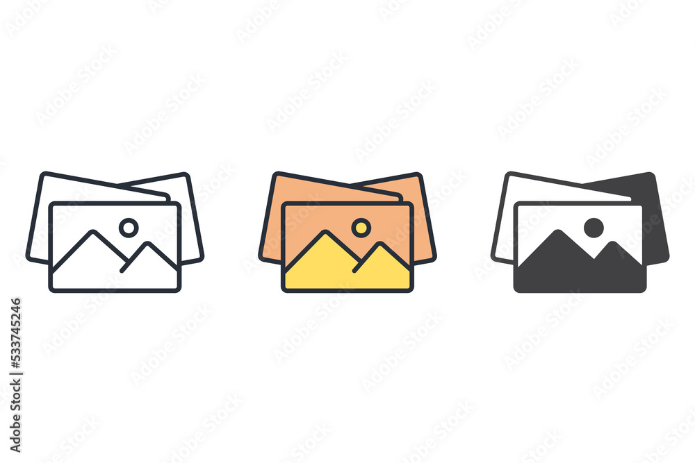 Poster image icons symbol vector elements for infographic web