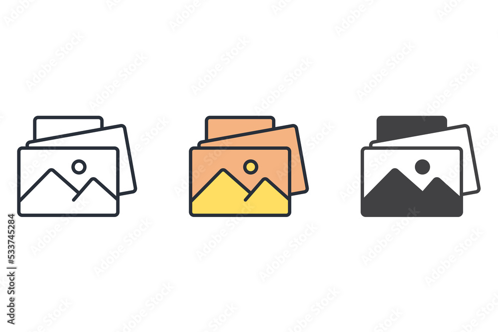 Poster image icons symbol vector elements for infographic web
