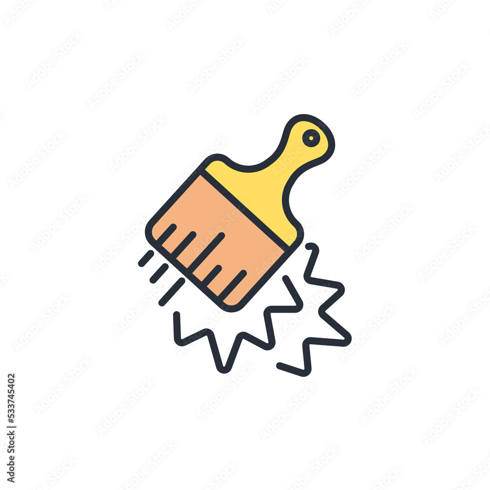 Poster paint icons symbol vector elements for infographic web