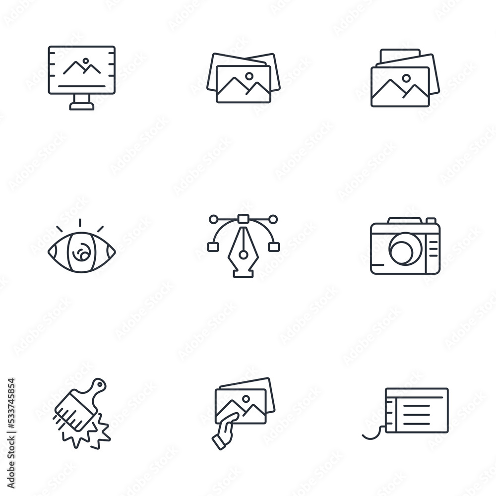 Poster design icons set . design pack symbol vector elements for infographic web
