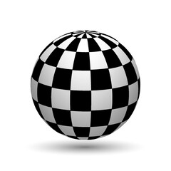 Abstract halftone 3d sphere, realistic 3d printed ball