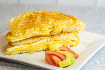 Grilled Omelette Sandwich with Cheese