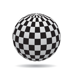 Abstract halftone 3d sphere, realistic 3d printed ball