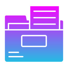 Folder Glyph Gradient Icon