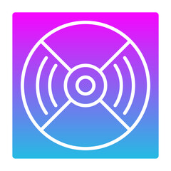 Compact Disc Glyph Gradient Icon
