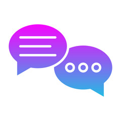 Chat Glyph Gradient Icon