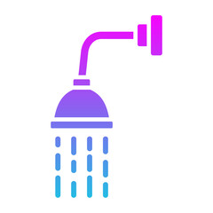 Fototapeta premium Shower Head Glyph Gradient Icon
