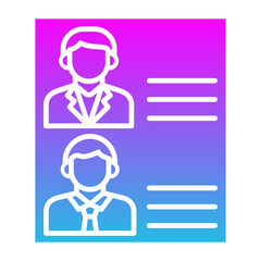Candidates Glyph Gradient Icon