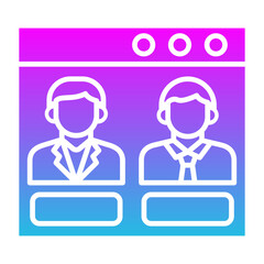 Online Voting Glyph Gradient Icon