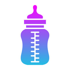 Baby Bottle Glyph Gradient Icon