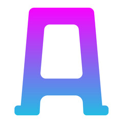 Plastic Stool Glyph Gradient Icon