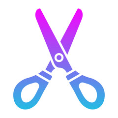 Scissor Glyph Gradient Icon