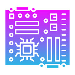 Motherboard Glyph Gradient Icon