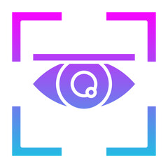 Eye Scanner Glyph Gradient Icon
