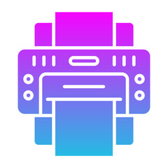 Printer Glyph Gradient Icon