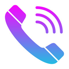 Phone Call Glyph Gradient Icon