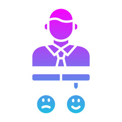 Satisfaction Glyph Gradient Icon