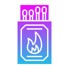 Matches Glyph Gradient Icon