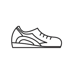 Shoe line icon vector symbol sneaker