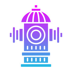 Hydrant Glyph Gradient Icon