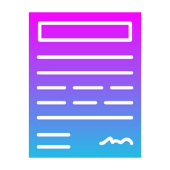 Contract Glyph Gradient Icon