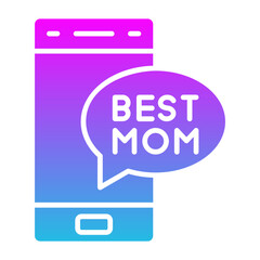 Mobile Phone Glyph Gradient Icon