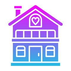 House Glyph Gradient Icon
