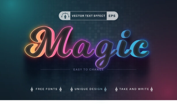 Magic Unicorn - Editable Text Effect, Font Style