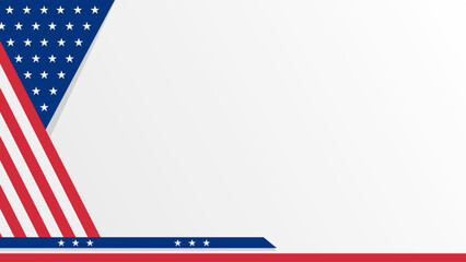 blank white background with american flag elements