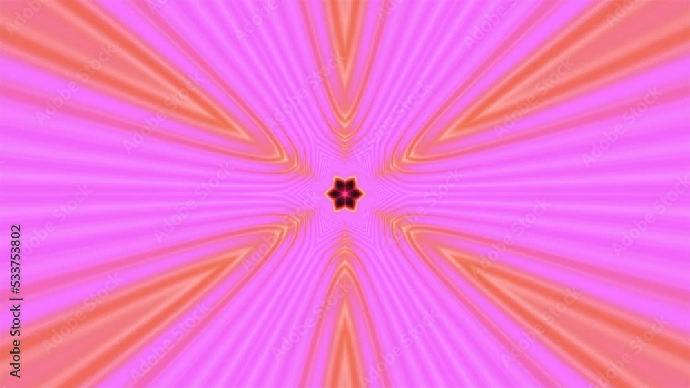 Poster psychedelic 3d animation with flashing lights and lines. motion. bright neon stream with flashing fl