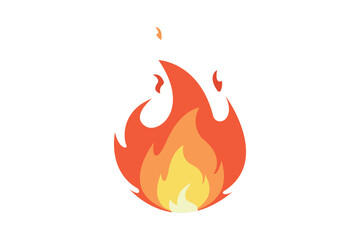Fire. Fire flame. Isolated vector illustration in flat style