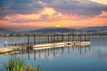 Obraz premium Yeniçağa lake wetland and bird sanctuary. Bolu - Turkey