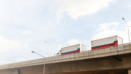 Fototapeta na wymiar truck with logistics transport.