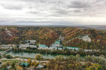 autumn landscape with lake