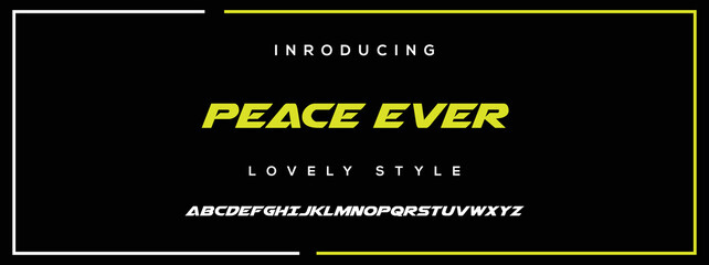 Sports minimal tech font letter set. Luxury vector typeface for company. Modern gaming fonts logo design.