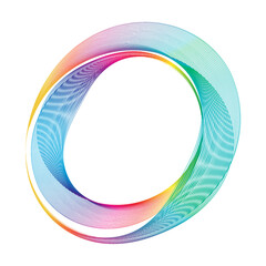 Abstract rainbow circle wave frame background. Vector illustration.