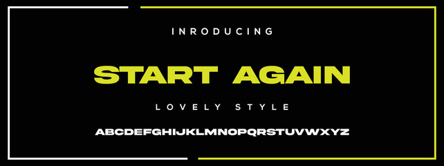 Sports minimal tech font letter set. Luxury vector typeface for company. Modern gaming fonts logo design.