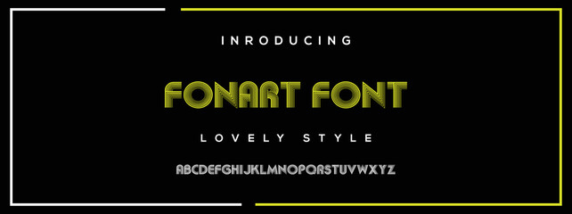 Sports minimal tech font letter set. Luxury vector typeface for company. Modern gaming fonts logo design.