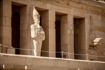 View of Hatshepsut's temple. Mortuary temple of the pharaoh of the Hatshepsut dynasty. Jeser-Jeseru...