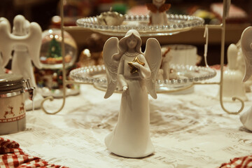 angel christmas decoration  interior, table