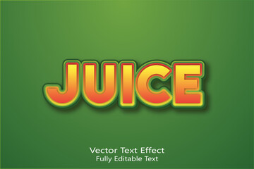Juice 3d editable vector text effect