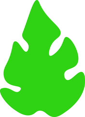 monstera leaf vector design illustration isolated on transparent background