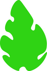 monstera leaf vector design illustration isolated on transparent background