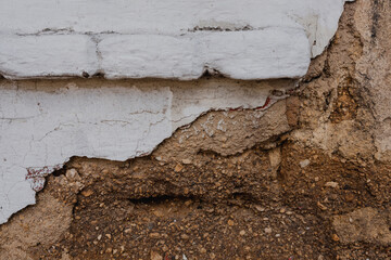 Deteriorated white wall