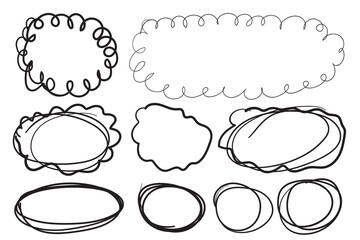 Hand Drawn Scribble Circles