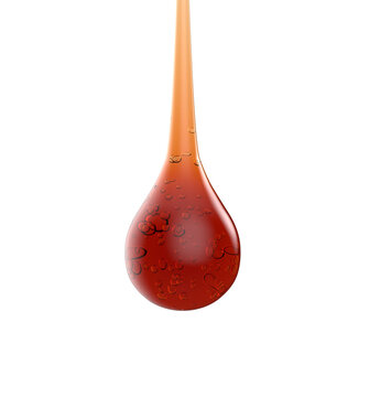 Drop of drink isolate, transparent background